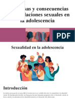 Las Causas y Consecuencias de Las Relaciones Sexuales en La Adolescencia