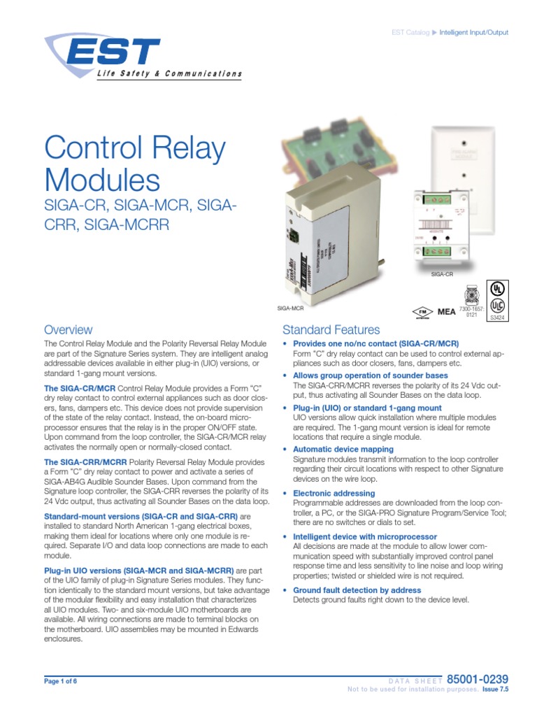 Addressable Control Relay Modules_ED PDF Relay Electrical Wiring
