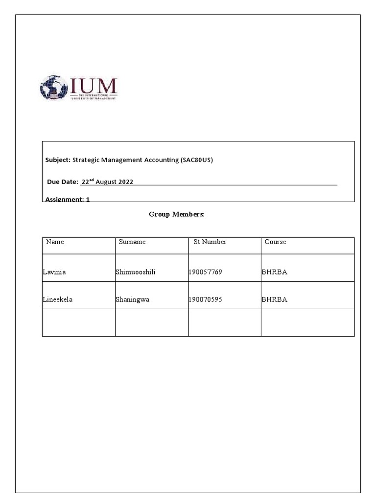 Strategic Management Accounting Download Free Pdf Strategic