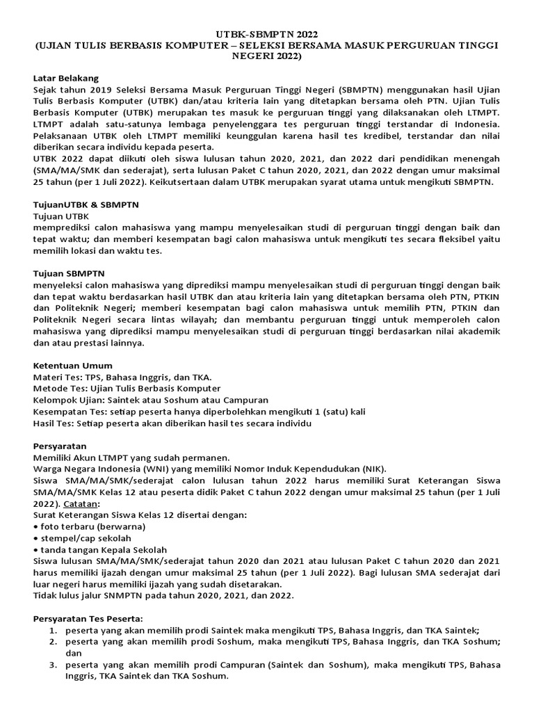 Utbk 2022 PDF