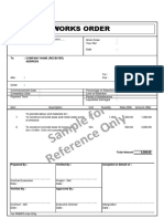 Work Order Format