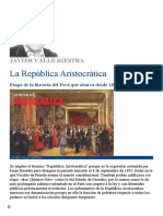 La República Aristocrática en el Perú (1895-1930