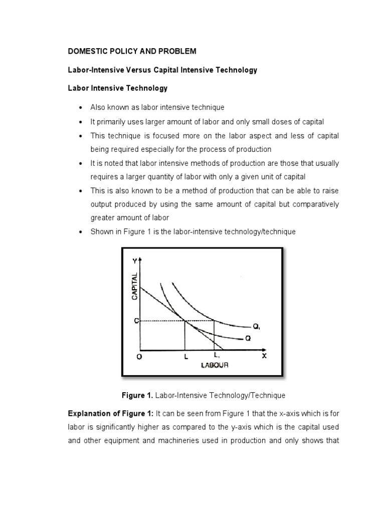 Labor vs. Capital Intensive Technology | PDF | Output (Economics ...