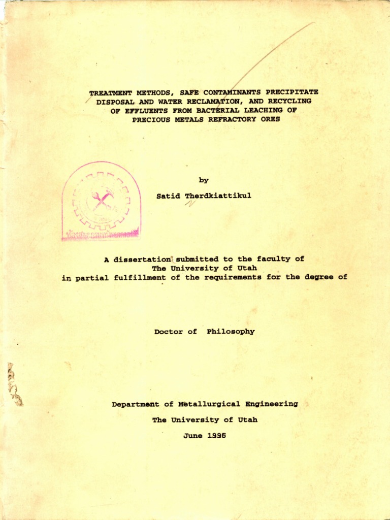 Satid therdkiattikul ph d thesis treatment methods safe