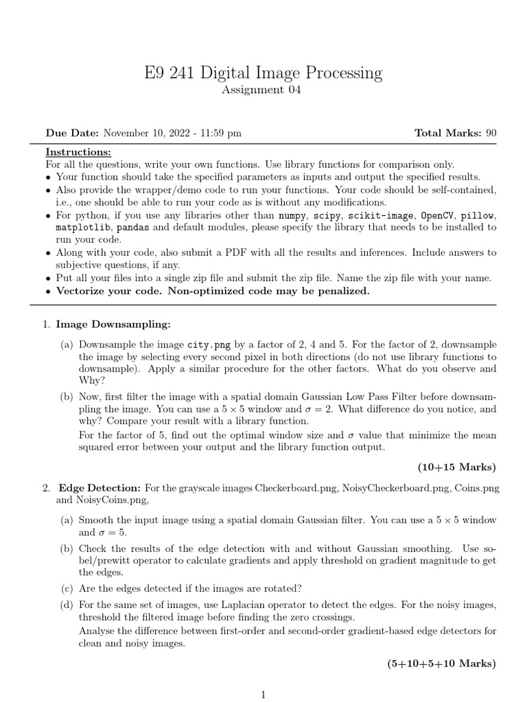 Assignment 4 pdf computer programming computer graphics