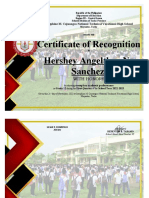 Certificate For Academic Excellence 3rd QTR