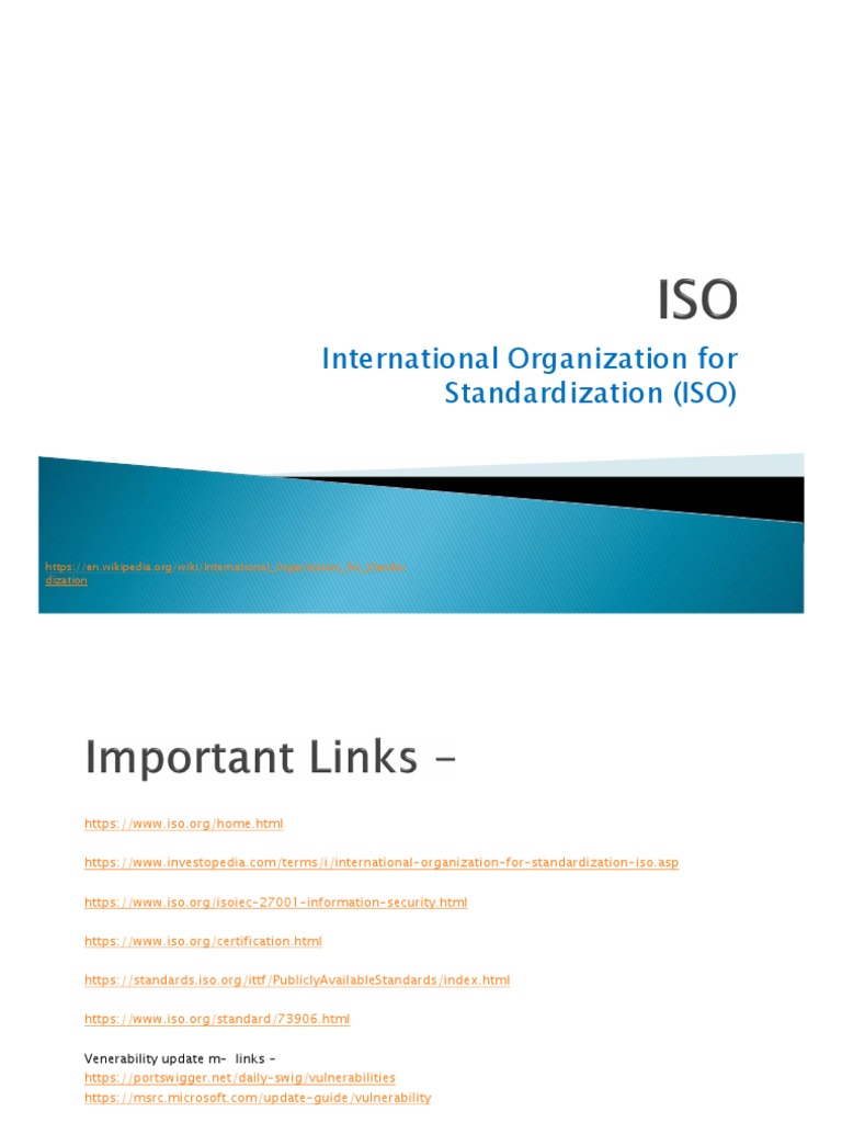 Done ISO | PDF | Standardization | International Organization For ...