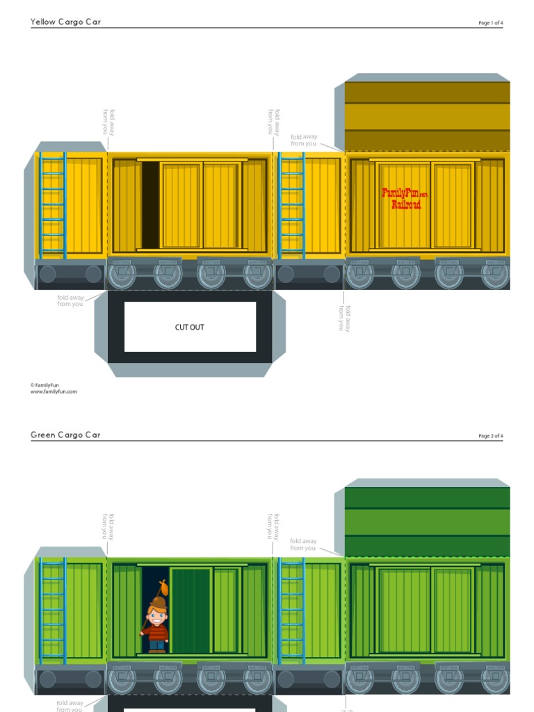 3D Paper Train Car Instructions | PDF