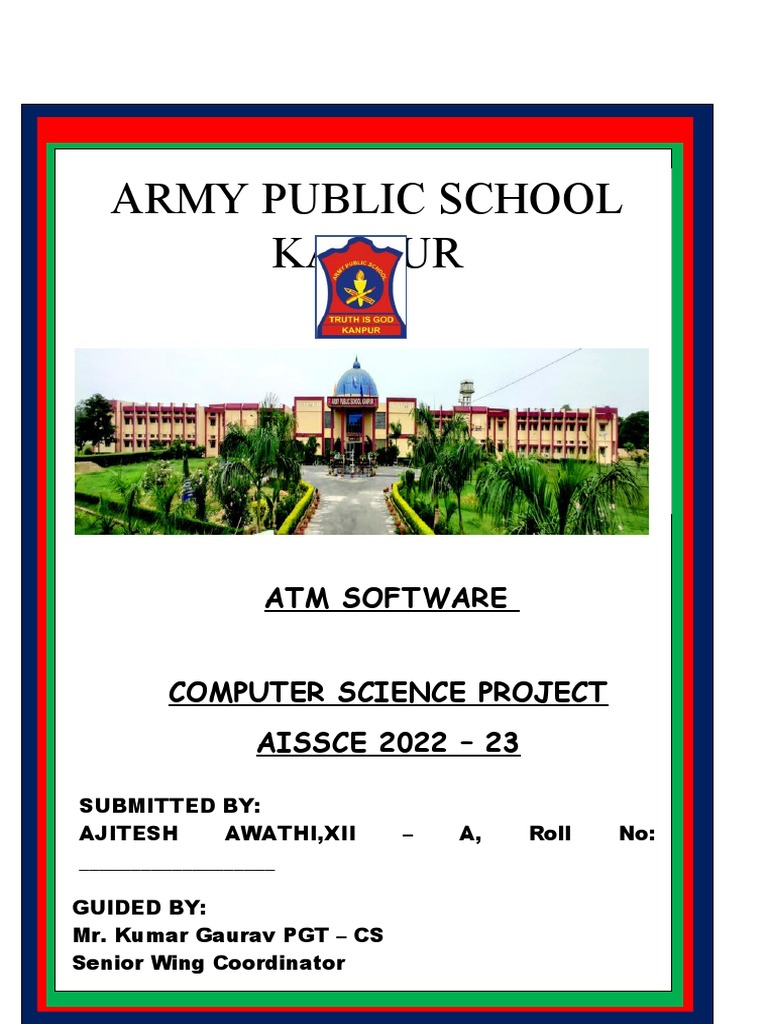 ATM Software Project Overview | PDF | Software Testing | Project Management