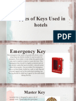Types of Keys Used in Hotels