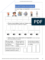 La Description Physique Worksheet for Primaria