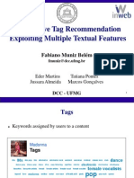 Associative Tag Recommendation Exploiting Multiple Textual Features