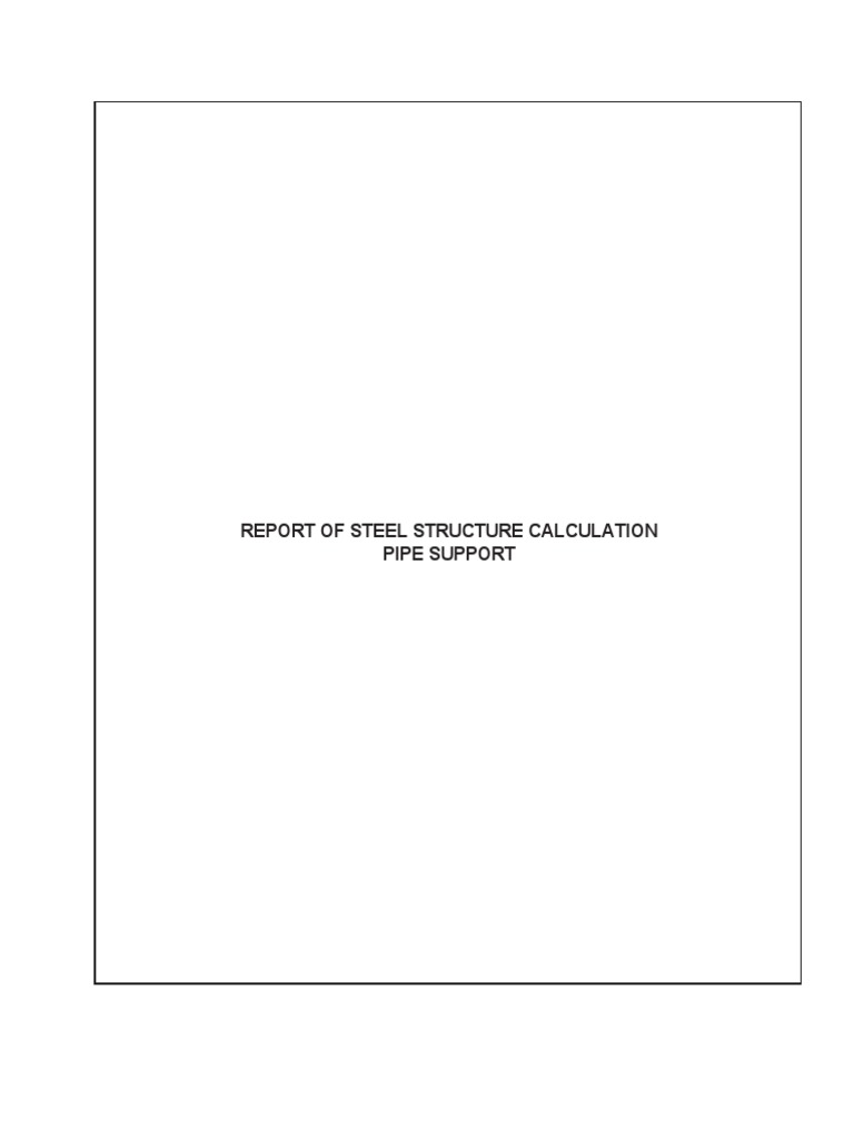Calculation of Pipe Support PDF Structural Engineering Civil
