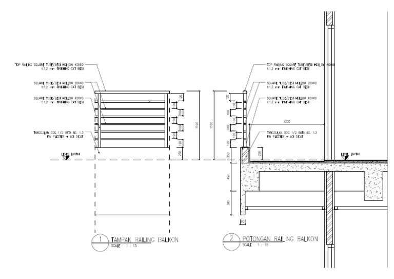 Detail Railing Balkon Ok PDF