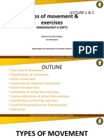 Lec 1 Types of Movement & Exercise
