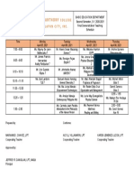 Final Demo Teaching Schedule