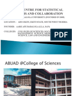 ABUAD-CENSAC: Afe Babalola University Statistical Consulting & Entrepreneurship Lab