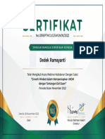 Sertifikat Dedek Ramayanti - POLTEKKES KEMENKES ACEH