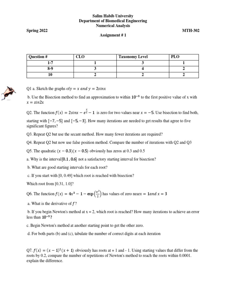 Numerical Analysis Assignment Overview | PDF | Numbers | Computational ...