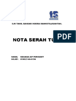 Nota Serah Tugas: SJK Tamil Bandar Indera Mahkota, Kuantan