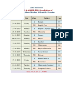 Date Sheet For AISSE & AISSCE 2023 Candidates of Ramakrishna Mission Vidyapith, Deoghar