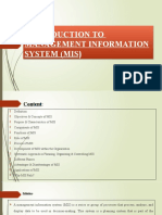 Introduction to Management Information Systems (MIS