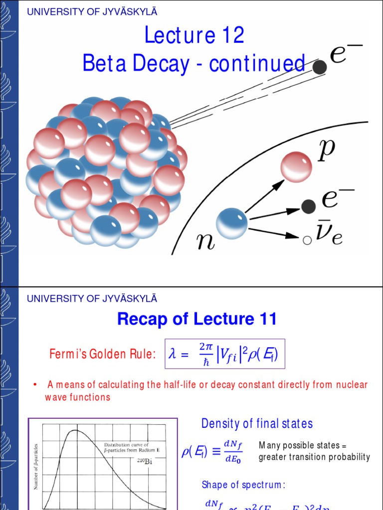 beta-decay-and-neutrino-mass-a-lecture-on-fermi-s-golden-rule