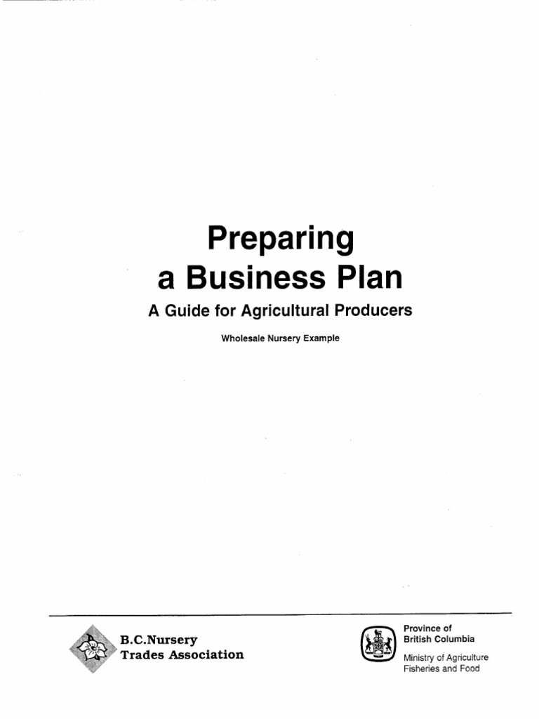 Business Planning Guide - Wholesale Nursery | PDF