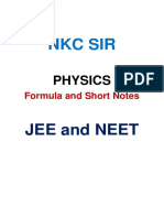 Physics Short Notes (Formula)