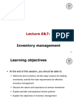 Lecture 6&7 - Inventory Management