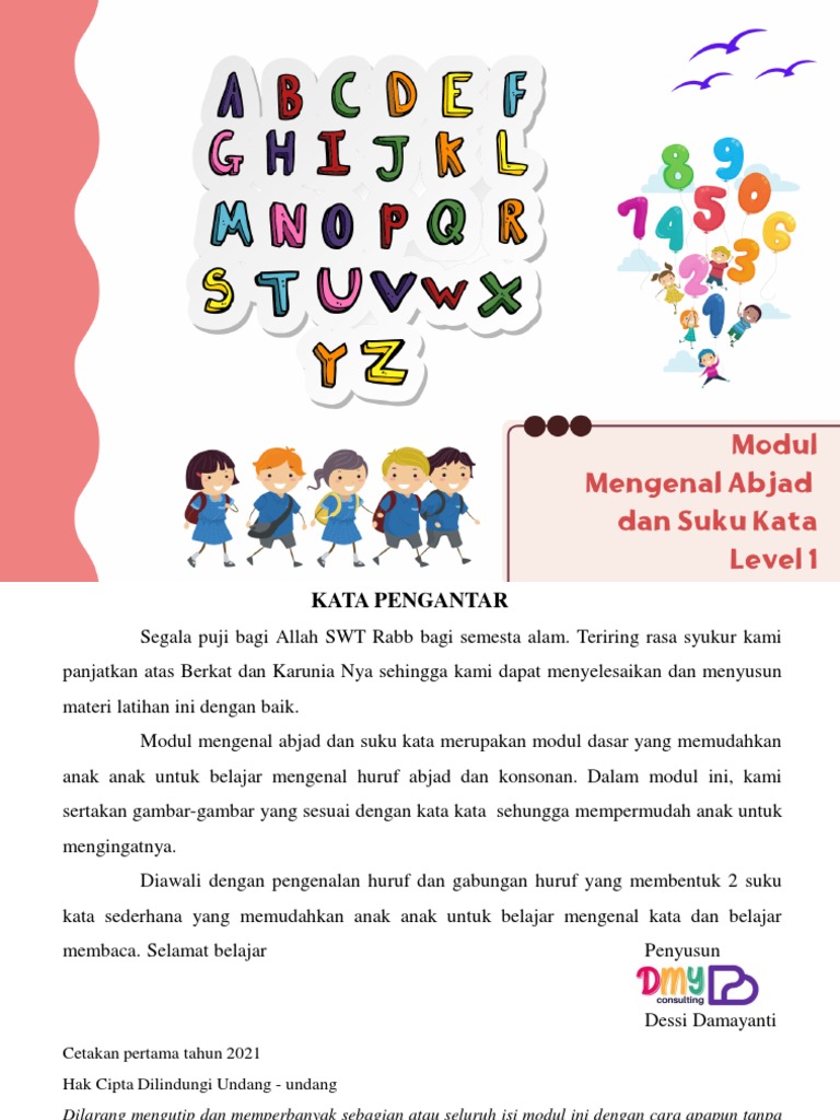 LEVEL 1 - MODUL Mengenal Abjad Dan Suku Kata | PDF