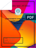 Gmssss Sec-55 FBD: Assessment For Speaking and Learning Activity