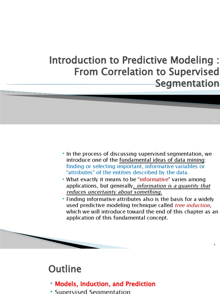 Predictive Modeling: Supervised Segmentation | PDF | Dependent And ...