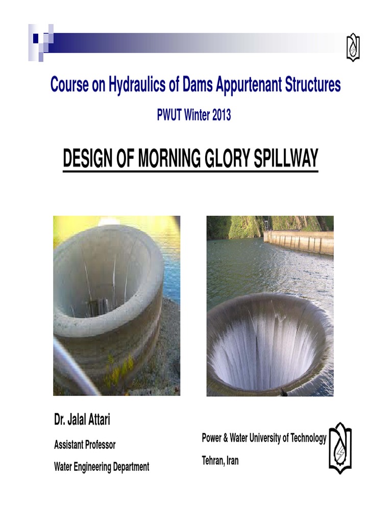 Morning Glory Spillway Design Guide | PDF | Spillway | Civil Engineering