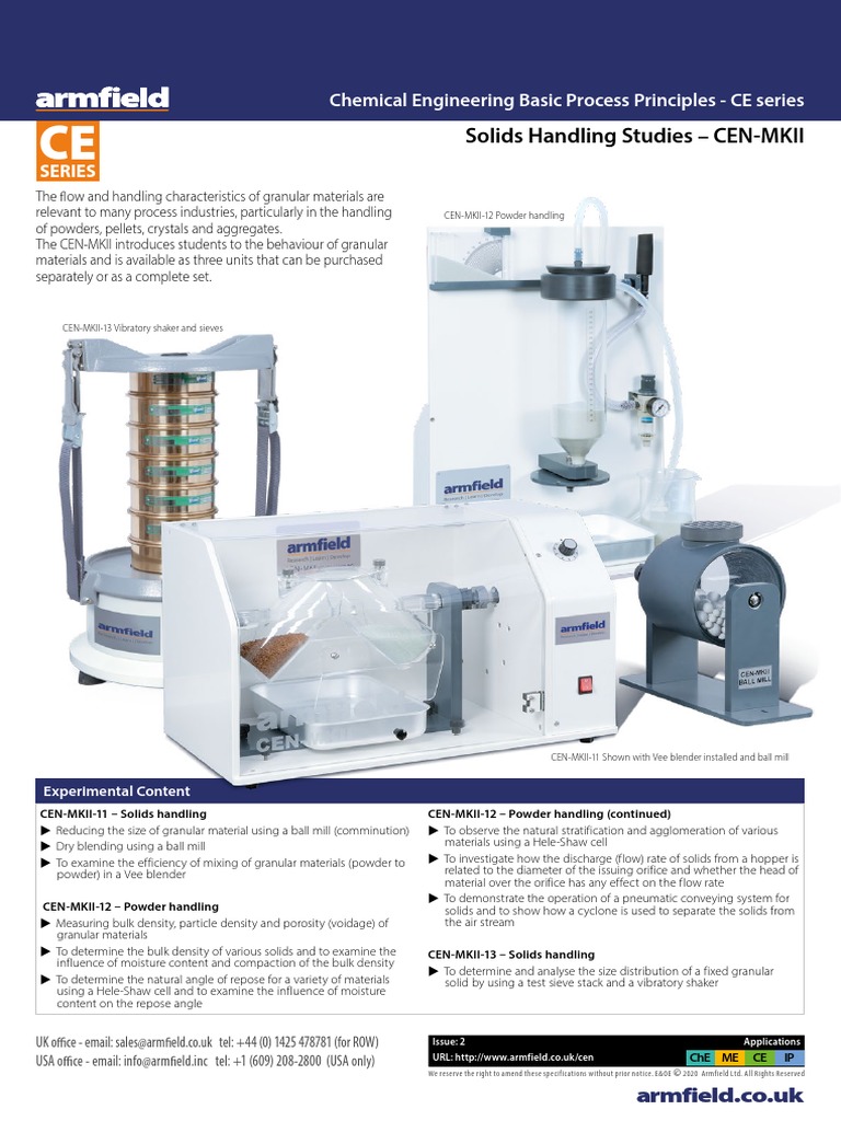 CEN - MKII - Solids Handling Studies | PDF | Mill (Grinding) | Chemical ...