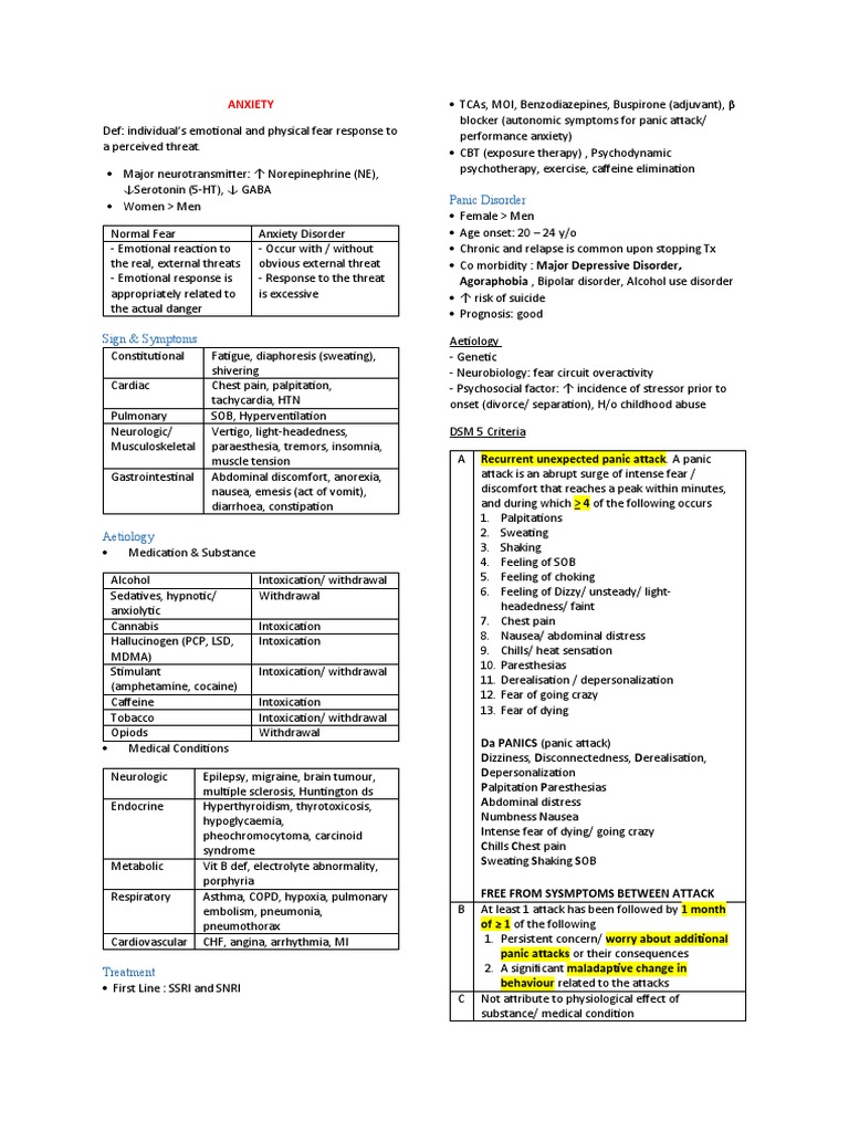 Anxiety Pdf Anxiety Disorder Phobia