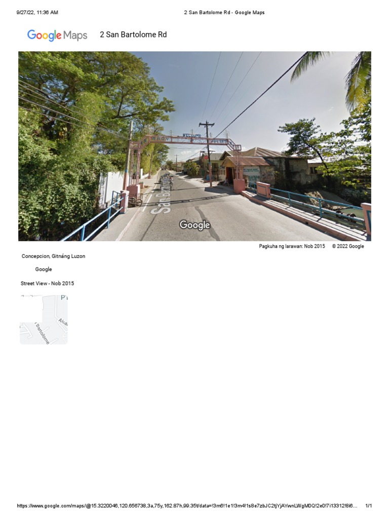 2 San Bartolome RD - Google Maps | PDF