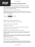 Magnetic Effects of Electric Current