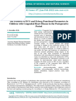 The Features of ECG and Echocg Functional Parameters in Children With Congenital Heart Disease in The Postoperative Period