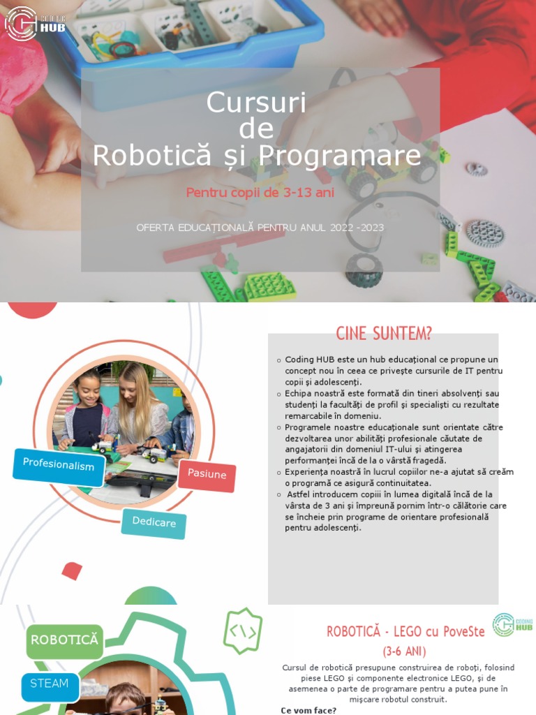 Prezentare Coding Hub - Robotică Si Programare | PDF
