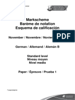 German B Paper 1 SL Markscheme