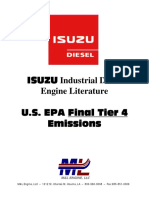 ISUZU Industrial Diesel Engine Literature Explains Tier 4 Compliance