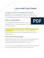 Project Budgeting
