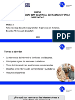 Clase Abordaje de Cuidadores y Familiares de Personas Con Demencia CEstadella