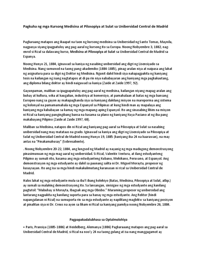 Report Rizal | PDF