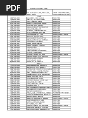 LOG SHEET