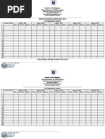 BE & OBE Attendance Sheet For Teachers