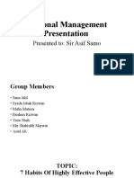Personal Management Presentation