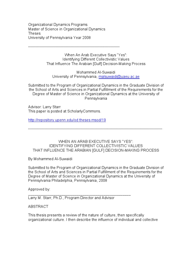 Organisation thesis pdf picture