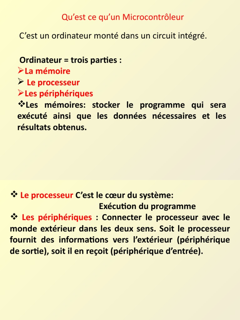 CoursPIC Mise A Jour PDF Processeur Microcontrôleur
